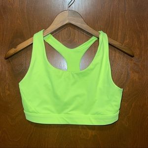 Athleta Ultimate Bra M D-DD neon young banana